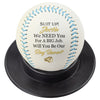 Custom Ring Bearer-Big Job-Full-Size Baseball-Wedding Party-Gold Rings