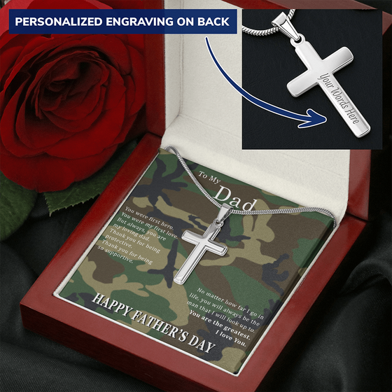 Fathers Day Gift From Daughter Engraving Camo - Sentimental Dad Gift from Daughter, Dad Birthday Gift from Daughter,